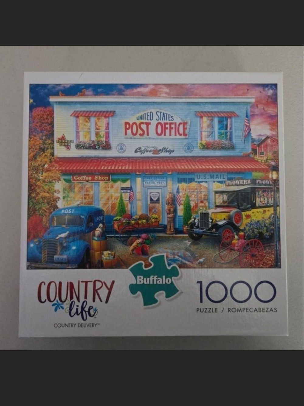 Buffalo David Bitton Country Post Office Puzzle - Blue, Red, Yellow